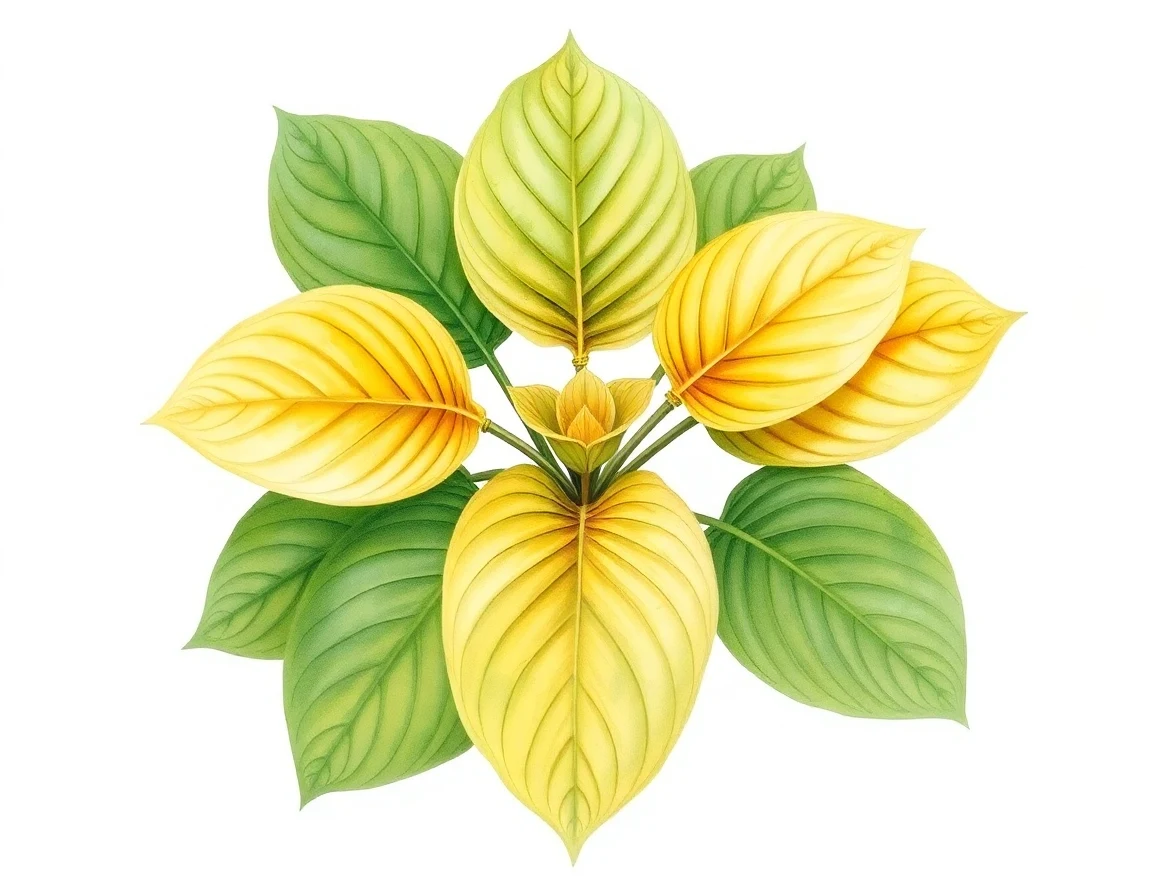 Watercolor illustration of Hosta 'Jackpot'