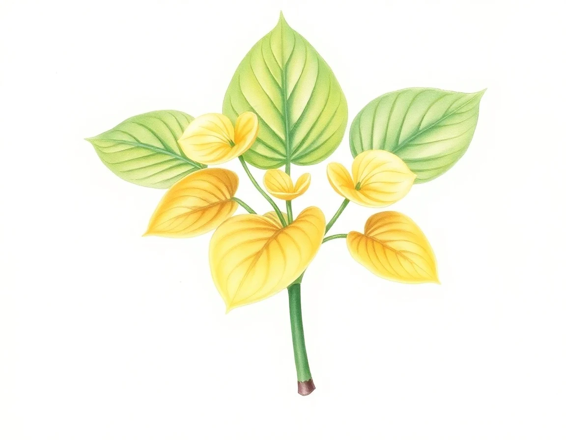 Watercolor illustration of Hosta 'Jami'