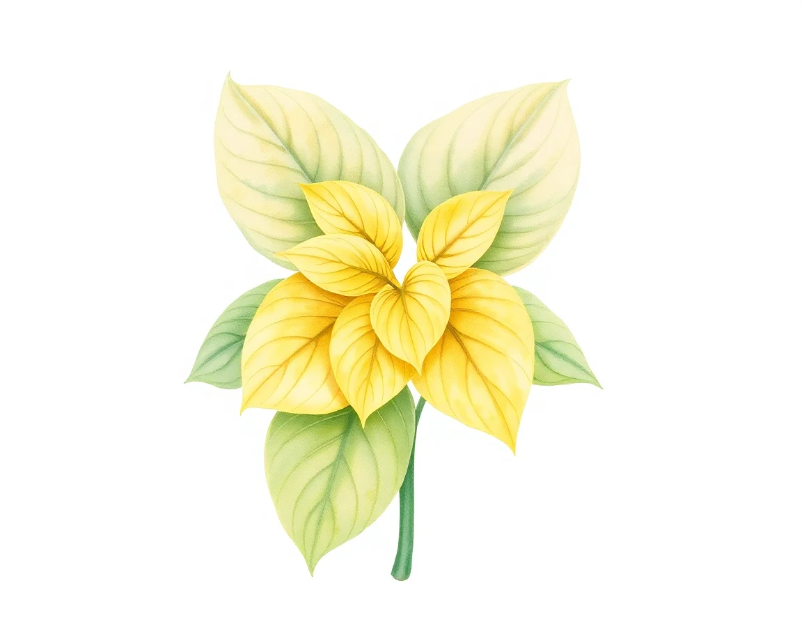 Watercolor illustration of Hosta 'Jane Ward'