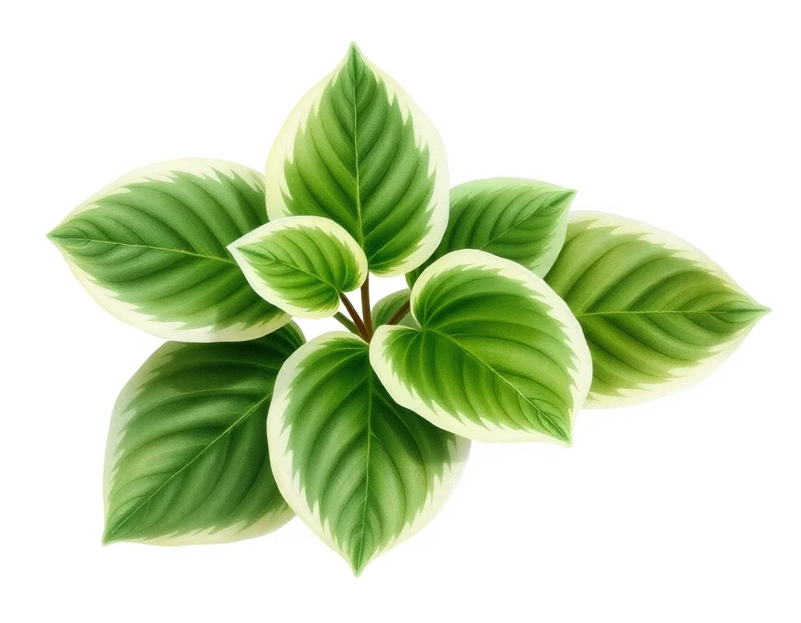 Watercolor illustration of Hosta 'Jan's Gift'