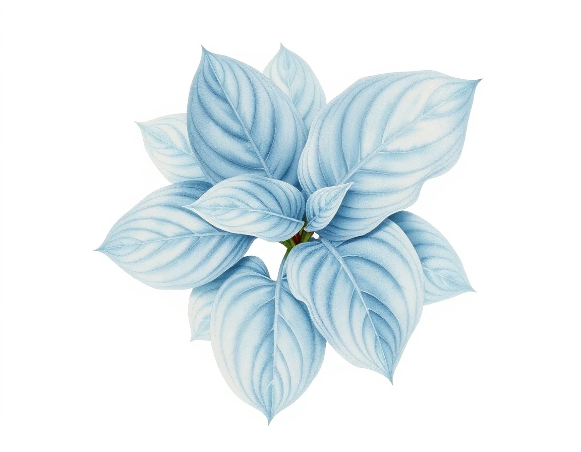 Watercolor illustration of Hosta 'Java'