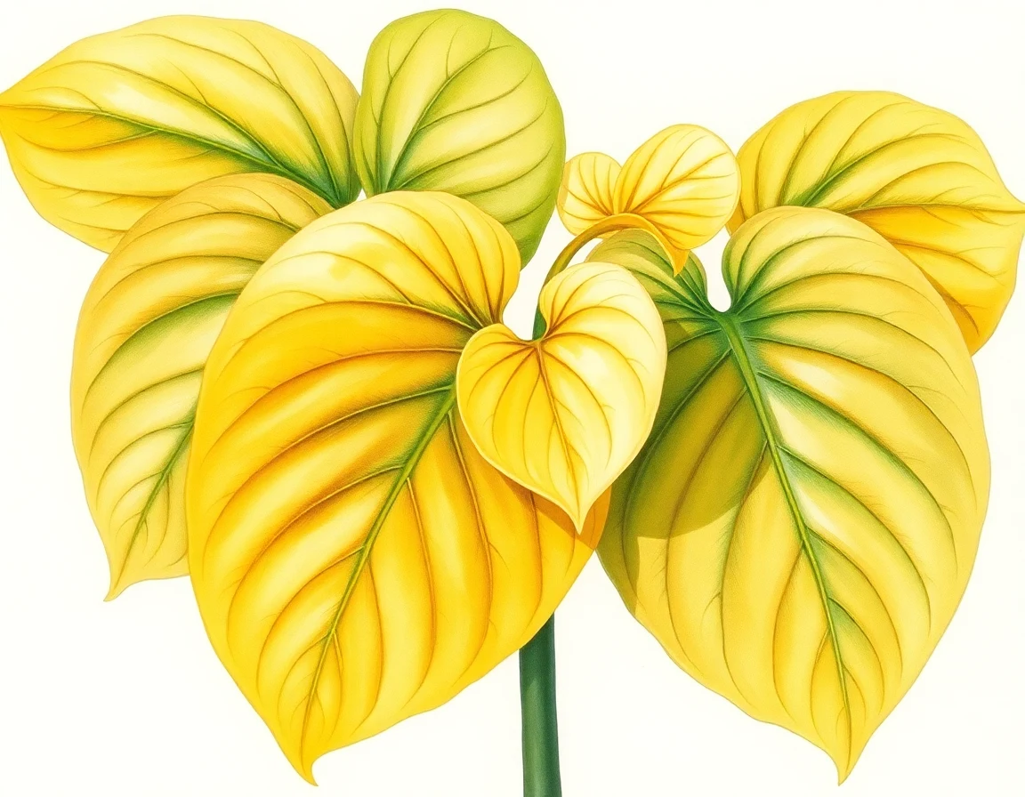 Watercolor illustration of Hosta 'Jim Cooper'