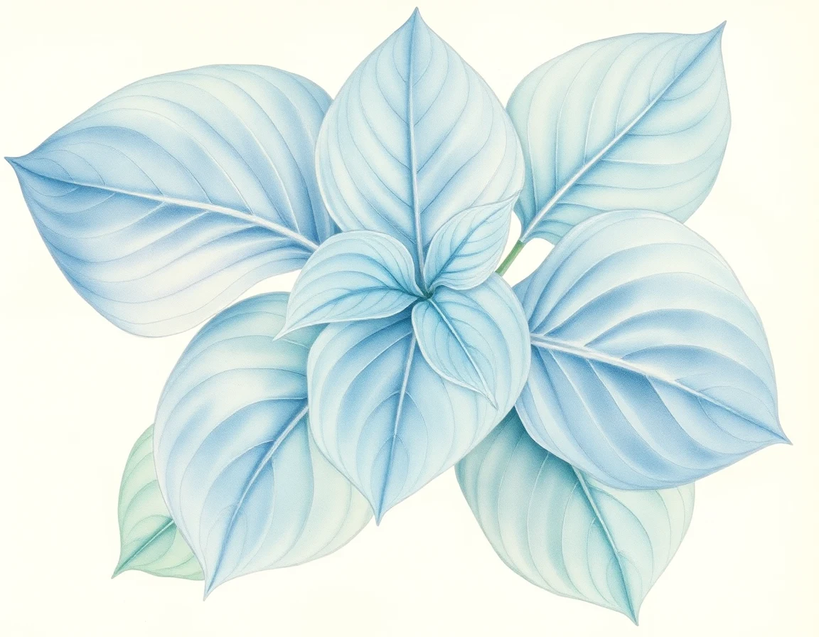 Watercolor illustration of Hosta 'Jim Watkins'
