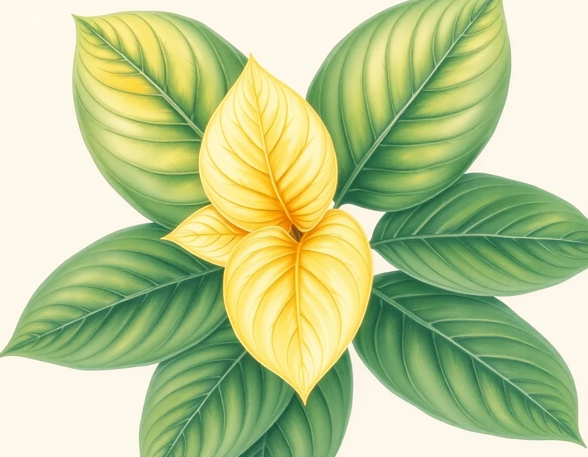 Watercolor illustration of Hosta 'Jipson Place City Shadows'