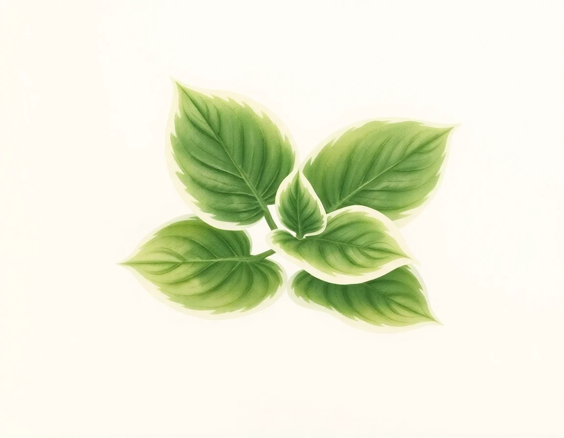 Watercolor illustration of Hosta 'Jo Jo'
