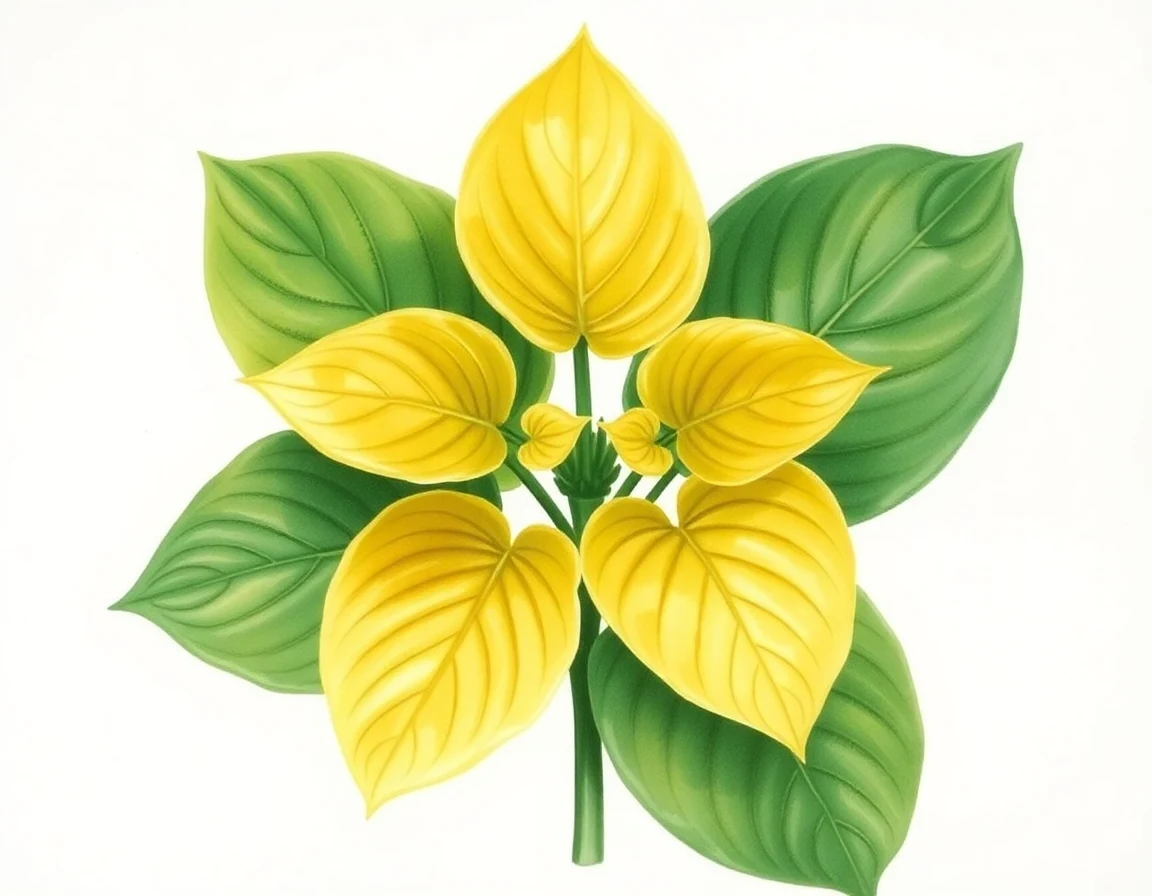 Watercolor illustration of Hosta 'JoBob'