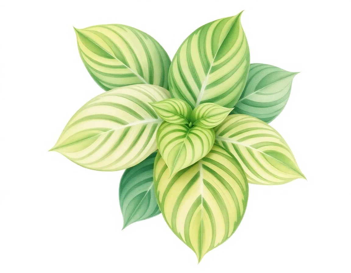 Watercolor illustration of Hosta 'John Arva'