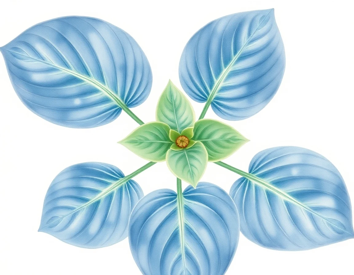 Watercolor illustration of Hosta 'John Kulpa'