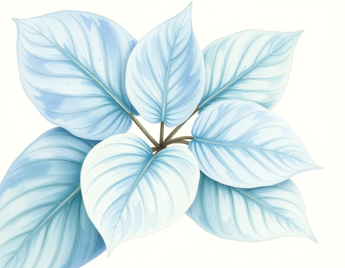 Watercolor illustration of Hosta 'Jubilation'