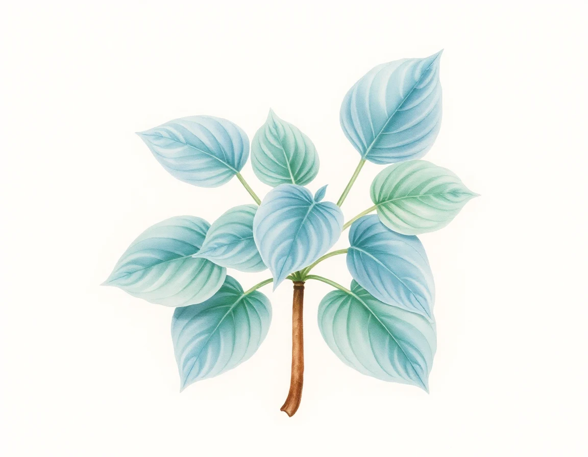Watercolor illustration of Hosta 'Judi's Joy'