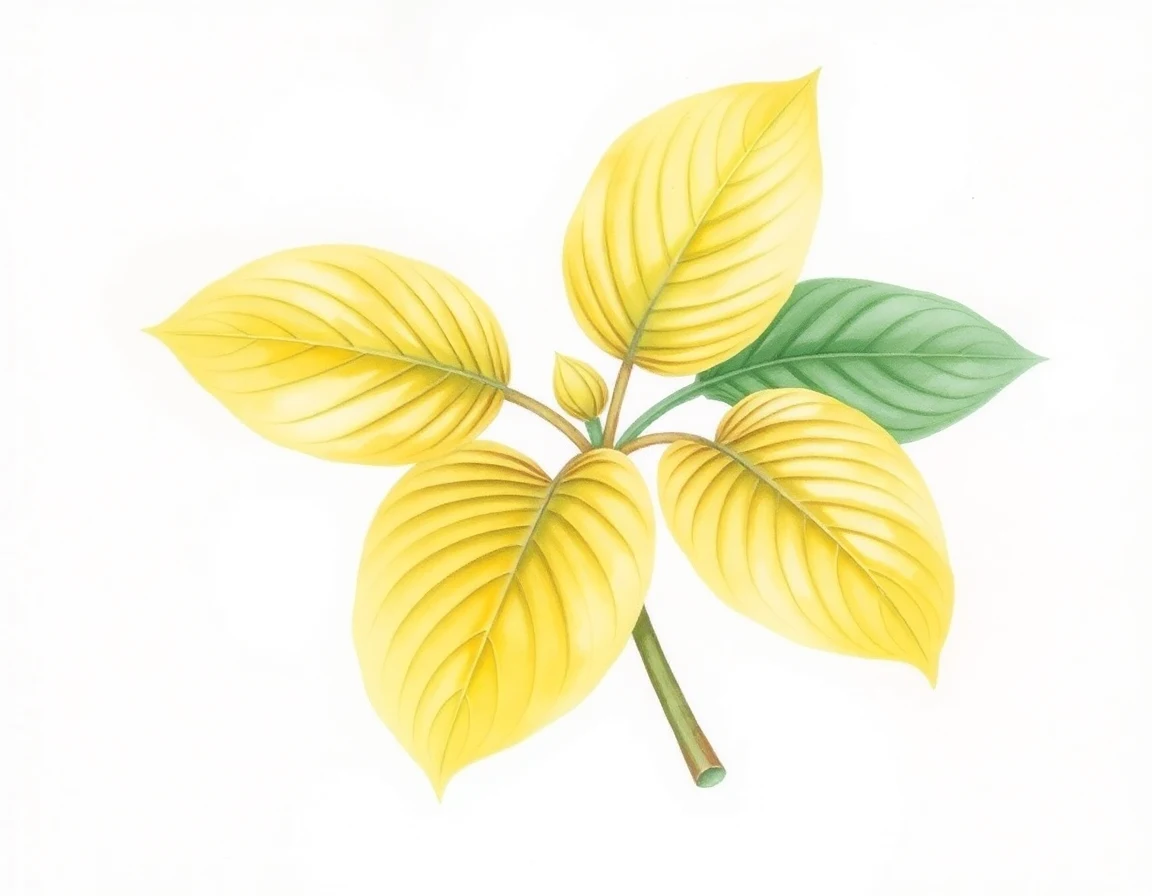 Watercolor illustration of Hosta 'Judy's Surprise'
