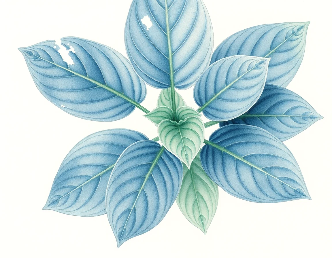 Watercolor illustration of Hosta 'Julia Ariana'