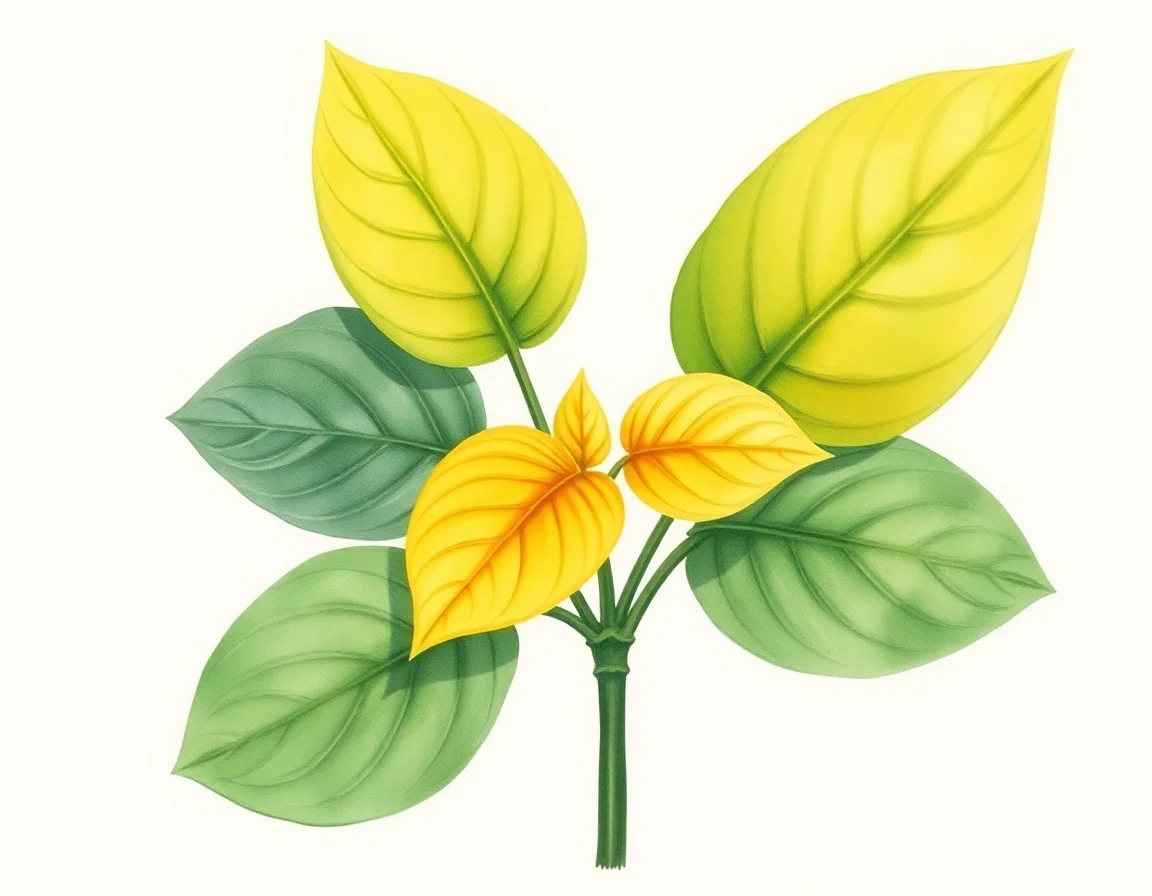 Watercolor illustration of Hosta 'Julie Morss'