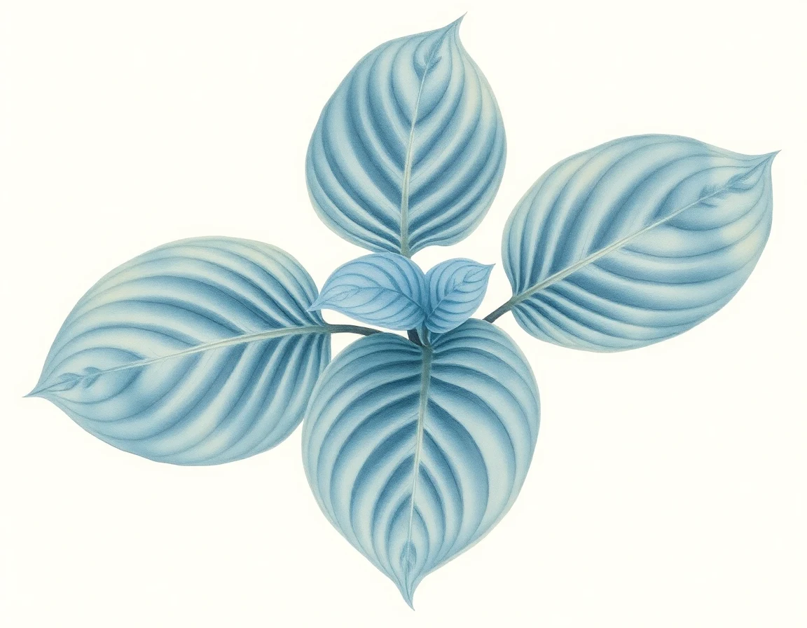 Watercolor illustration of Hosta 'Just Joshin'