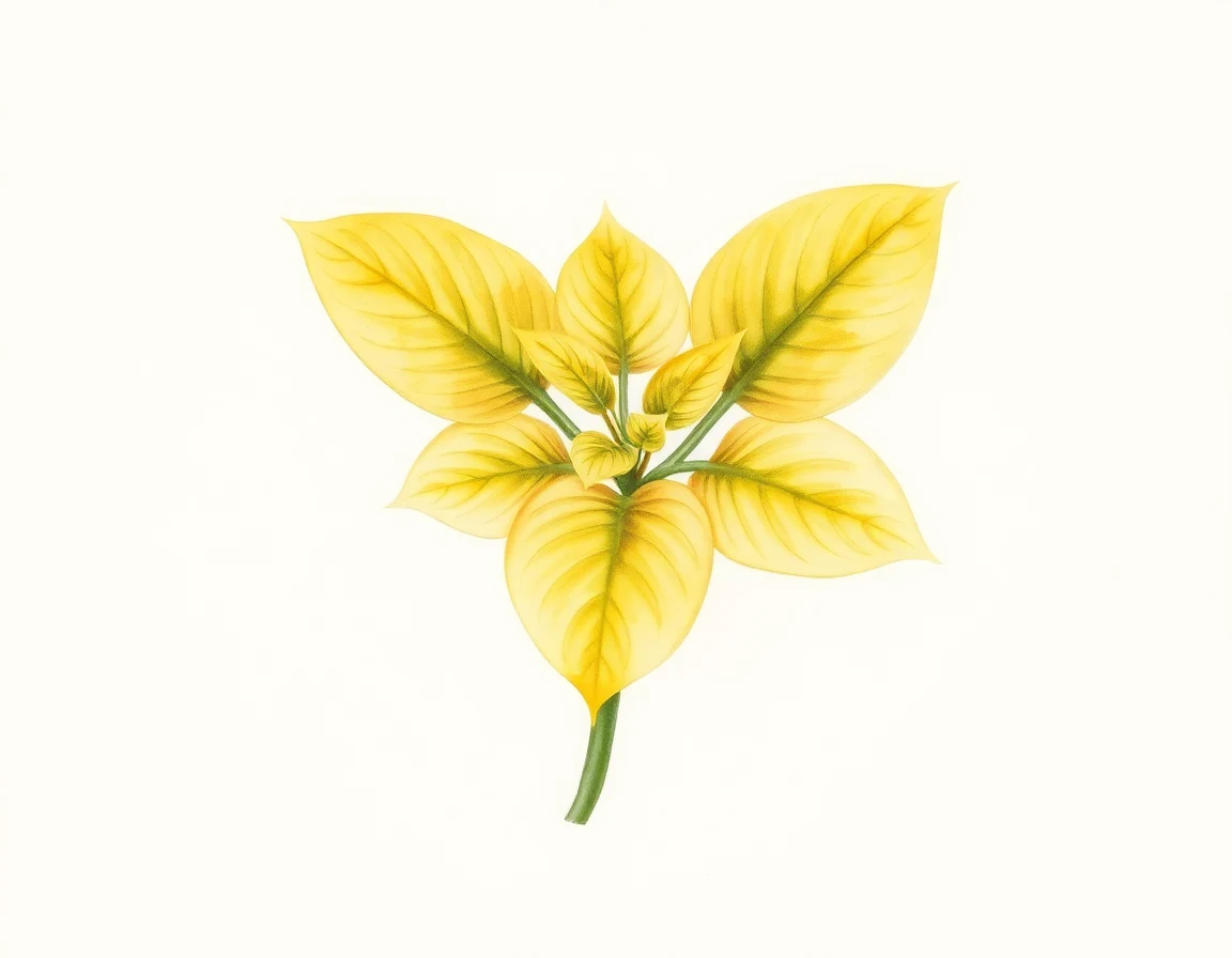 Watercolor illustration of Hosta 'Tango'