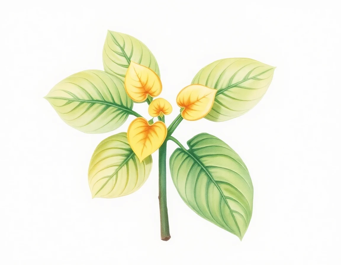 Watercolor illustration of Hosta 'Terra Marie'