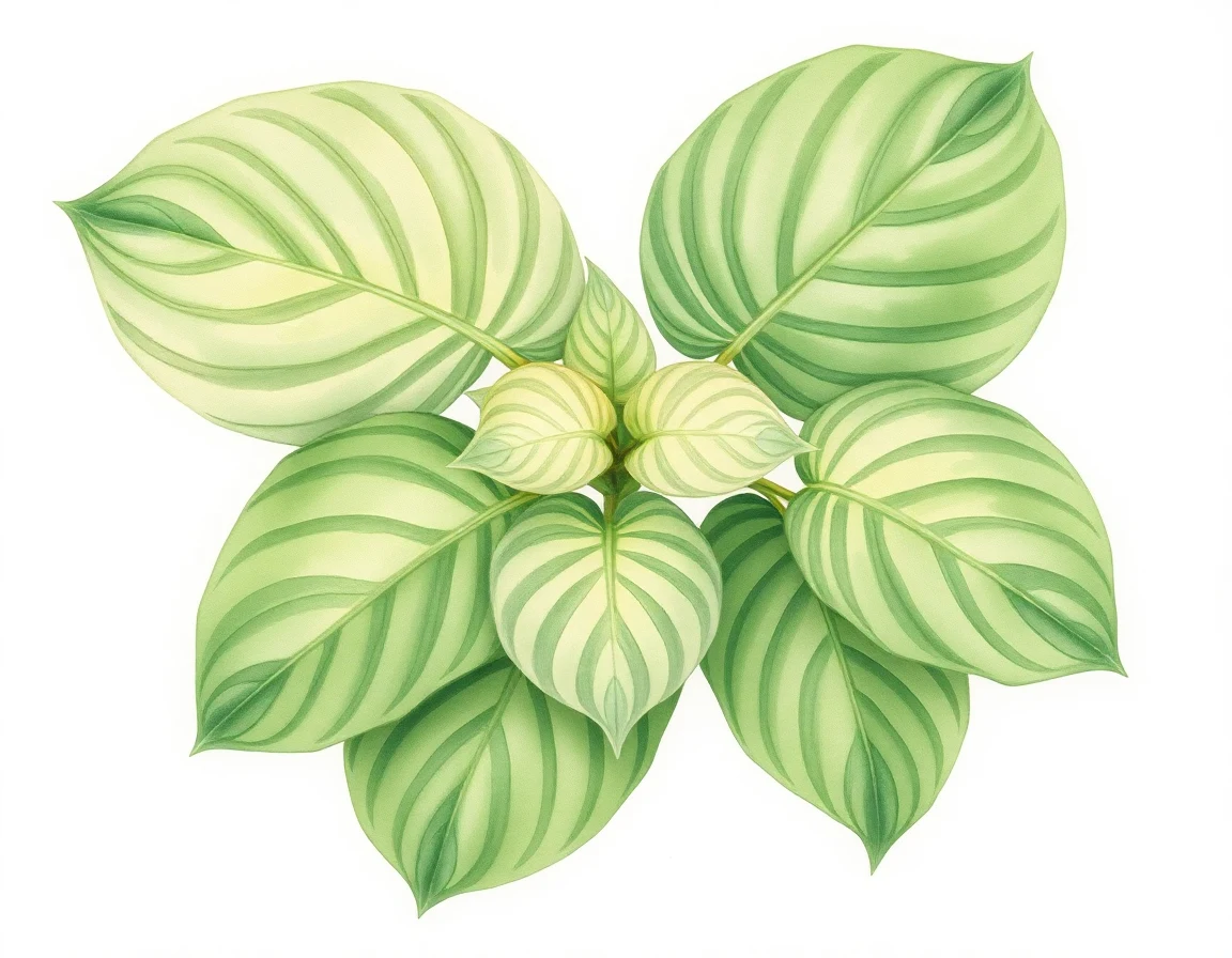 Watercolor illustration of Hosta 'The Hulk'