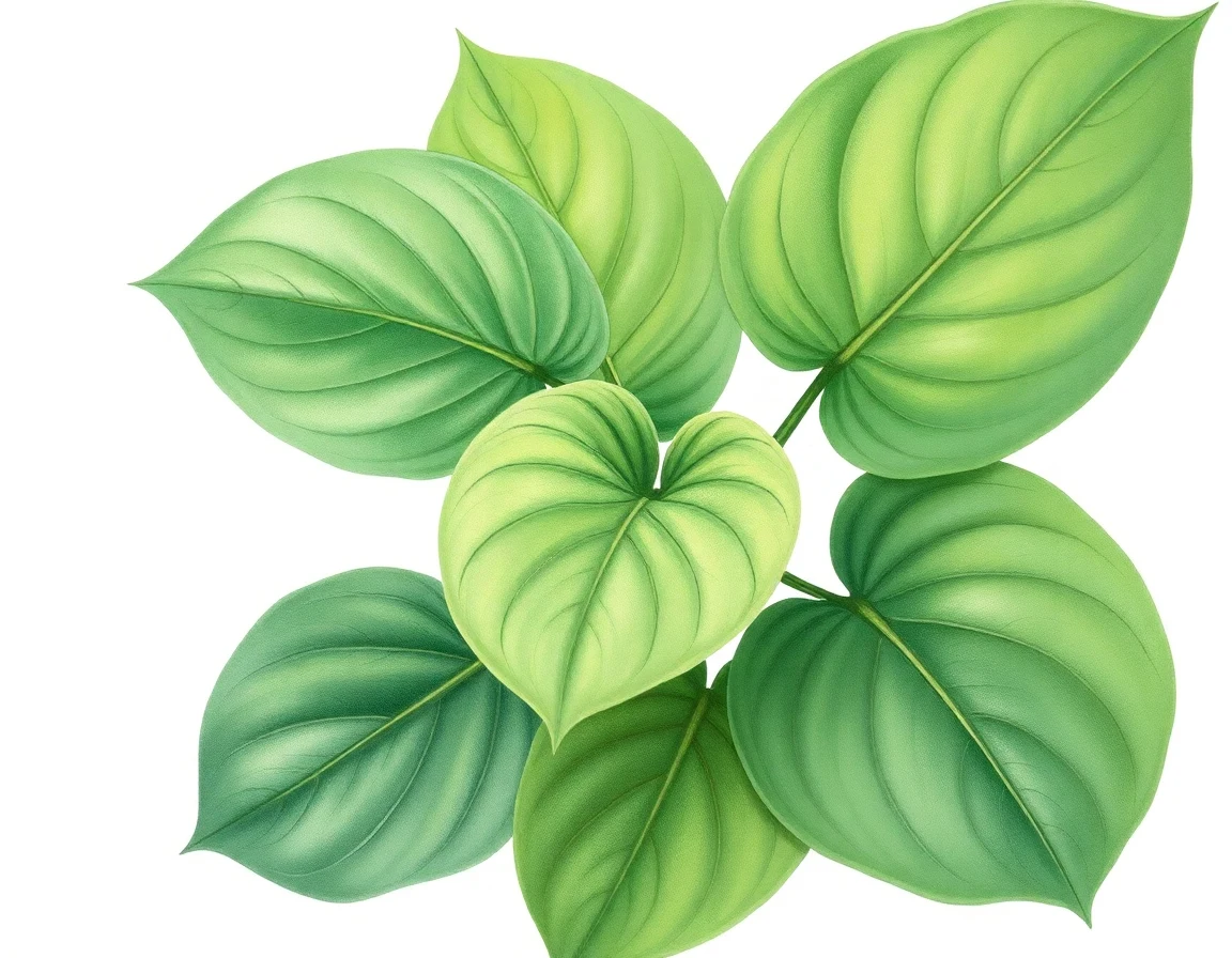 Watercolor illustration of Hosta 'Tower of London'