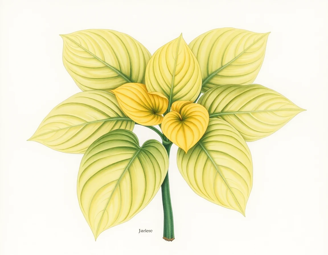 Watercolor illustration of Hosta 'Trail of Tears'