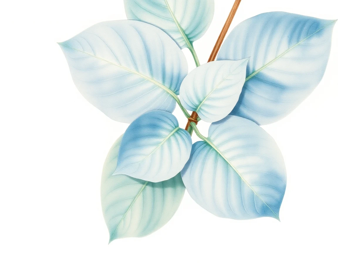 Watercolor illustration of Hosta 'Abiqua Aries'