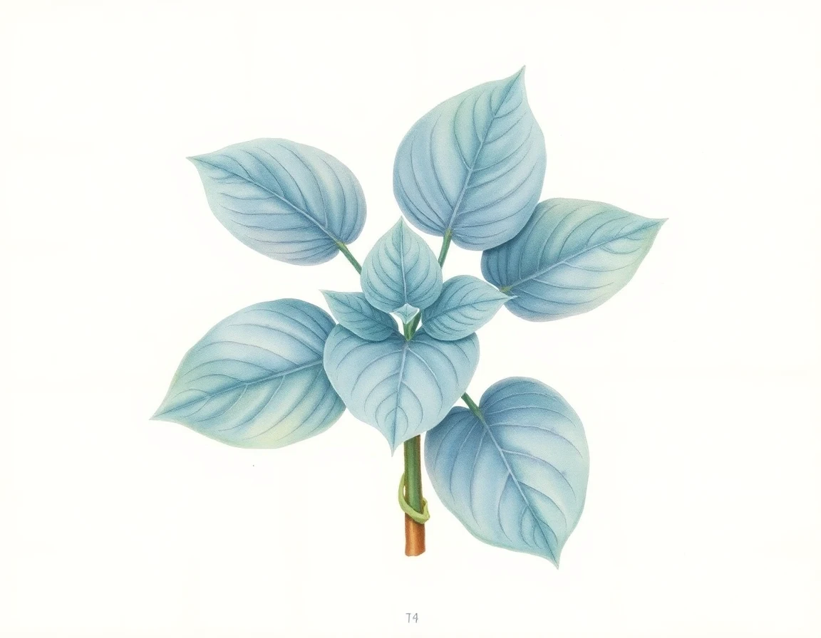 Watercolor illustration of Hosta 'Abiqua Delight'