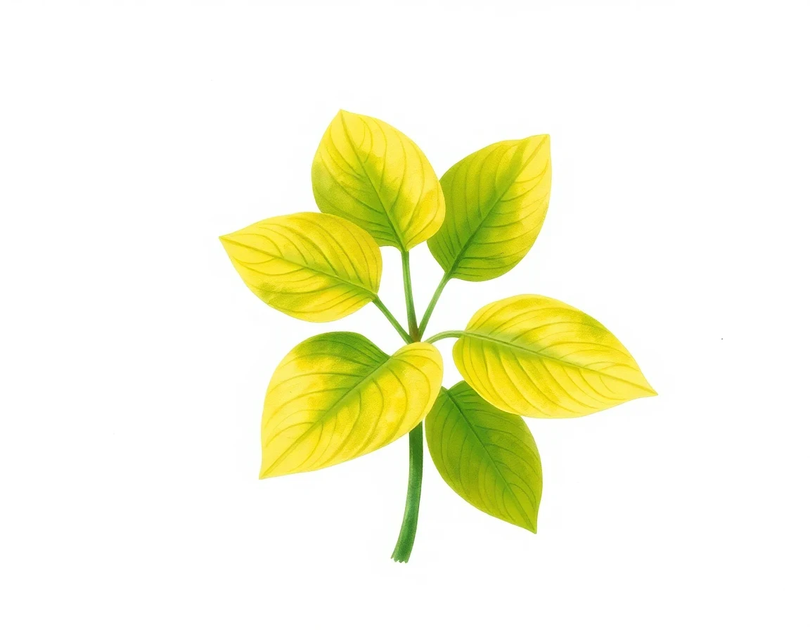 Watercolor illustration of Hosta 'Academy Blushing Chartreuse'