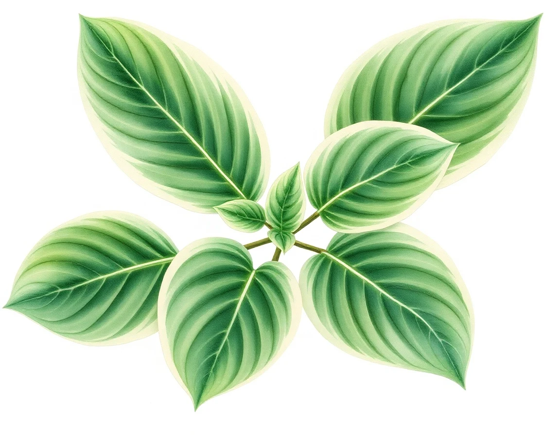 Watercolor illustration of Hosta 'Academy Fire'