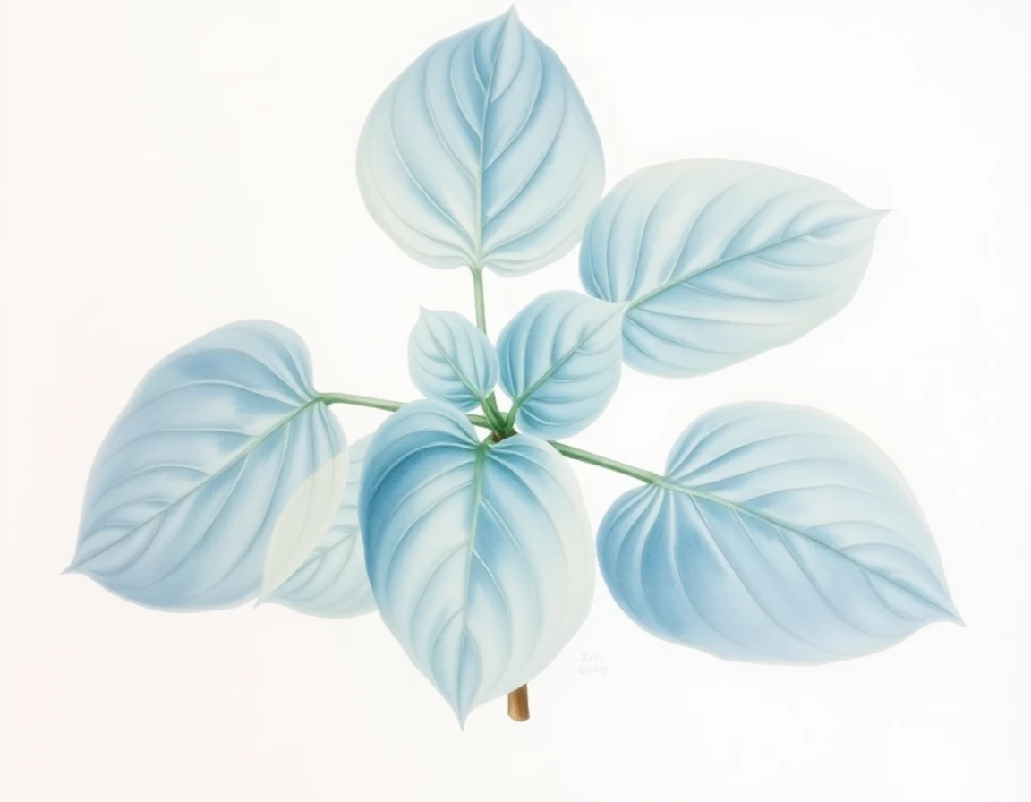 Watercolor illustration of Hosta 'Allen C. Haskell'