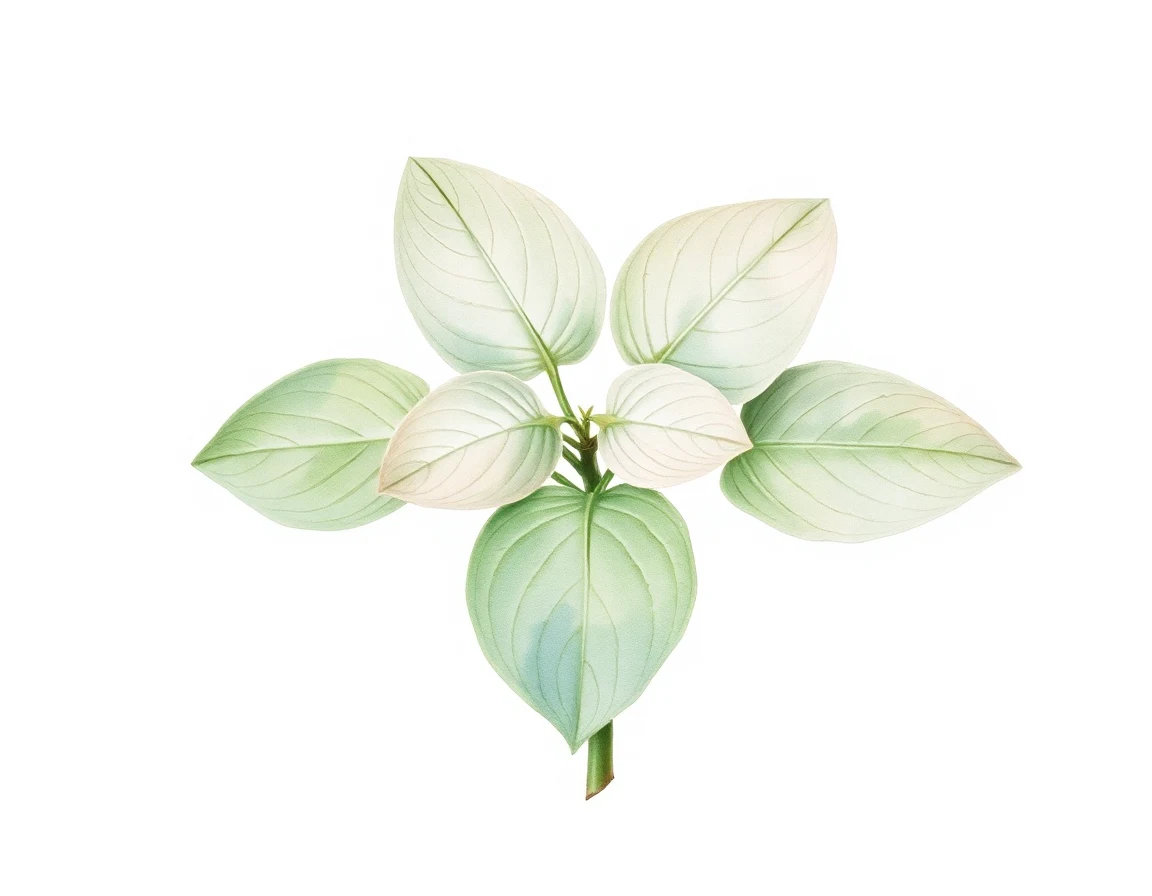 Watercolor illustration of Hosta 'Alley Oop'