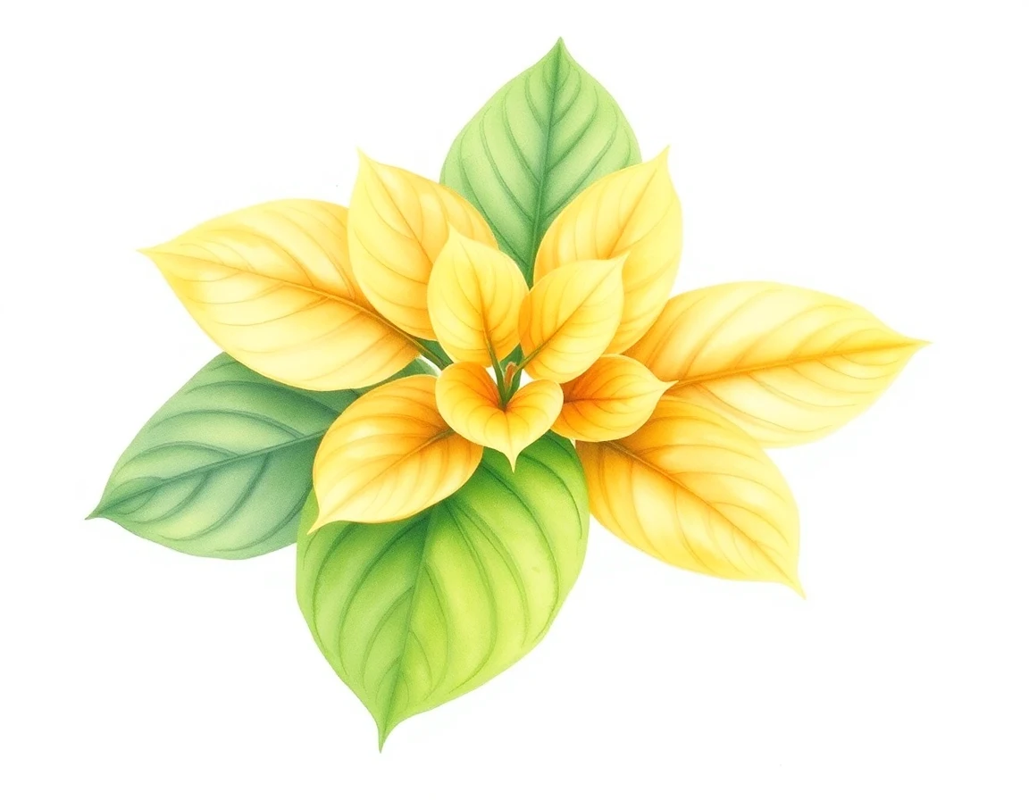 Watercolor illustration of Hosta 'Alpine Aire'