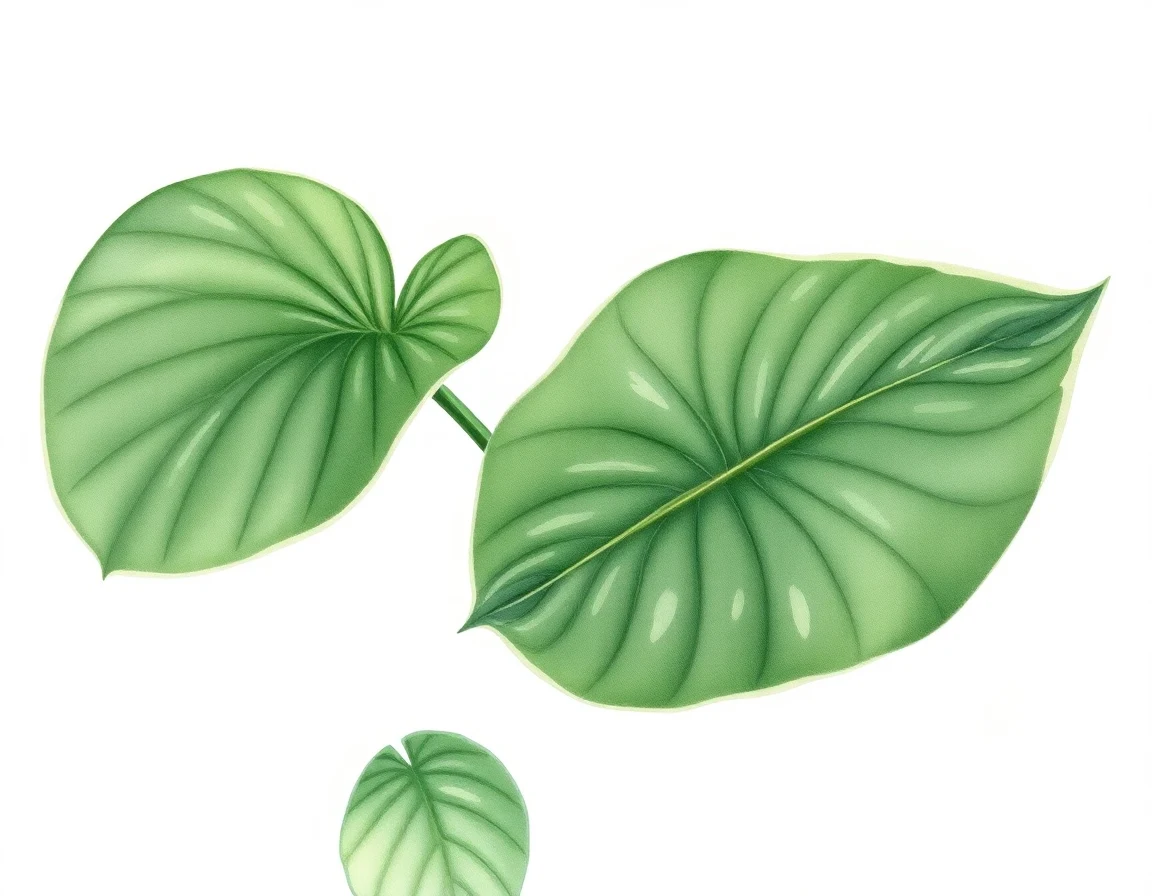 Watercolor illustration of Hosta 'Amazing Matthew'
