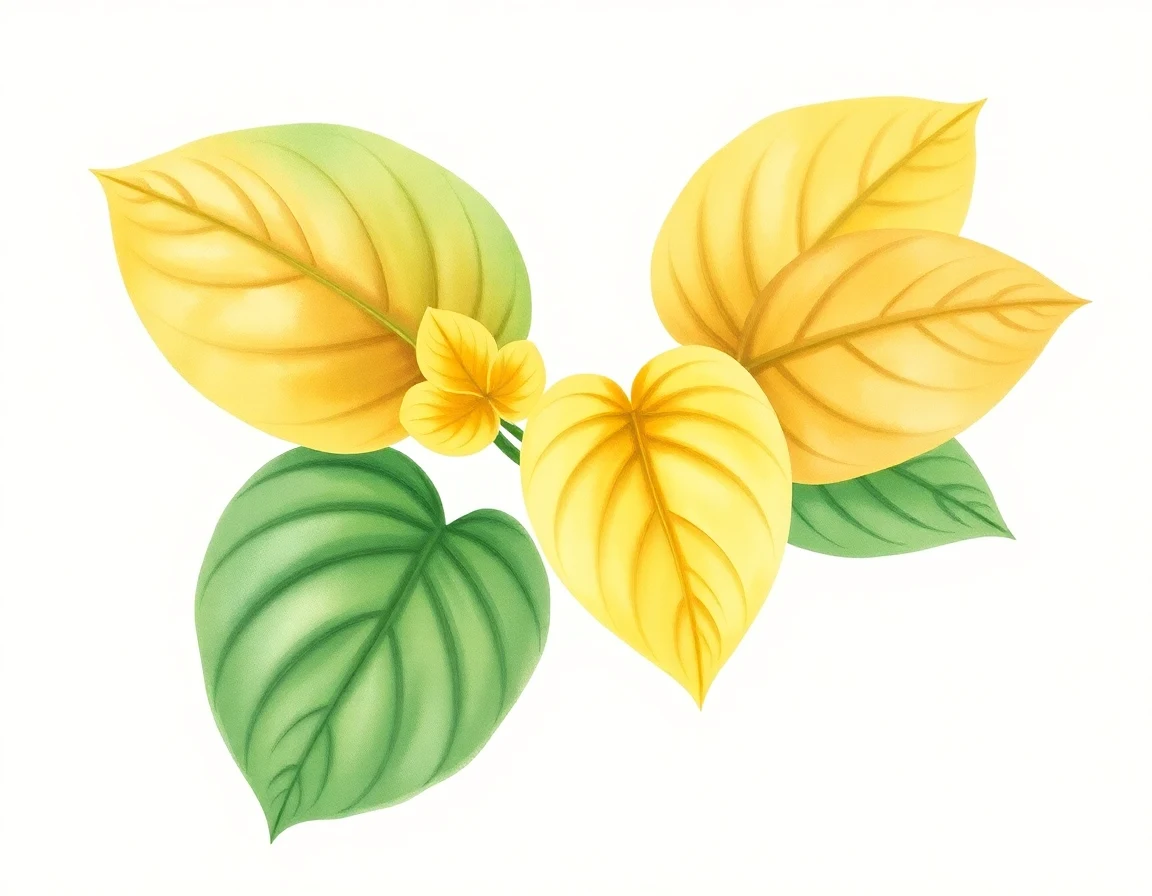 Watercolor illustration of Hosta 'Anaconda'