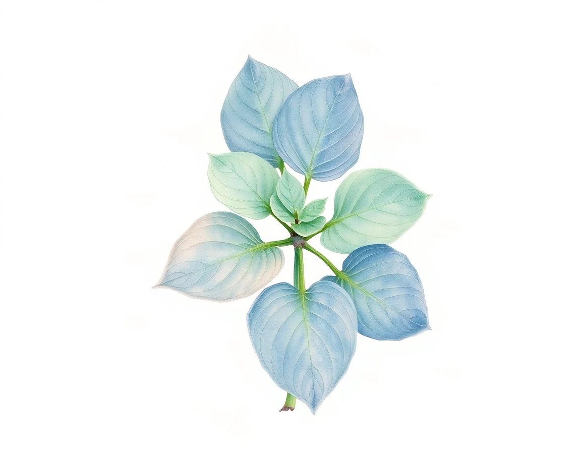 Watercolor illustration of Hosta 'Andorian'