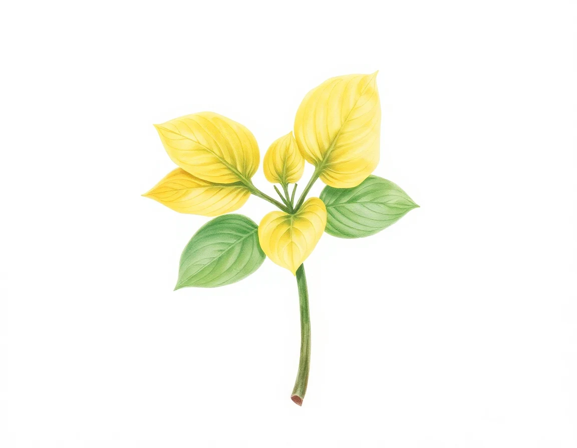 Watercolor illustration of Hosta 'Ani Machi'