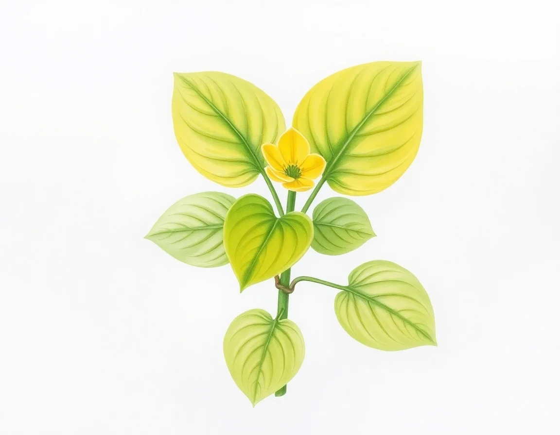 Watercolor illustration of Hosta 'Aries'