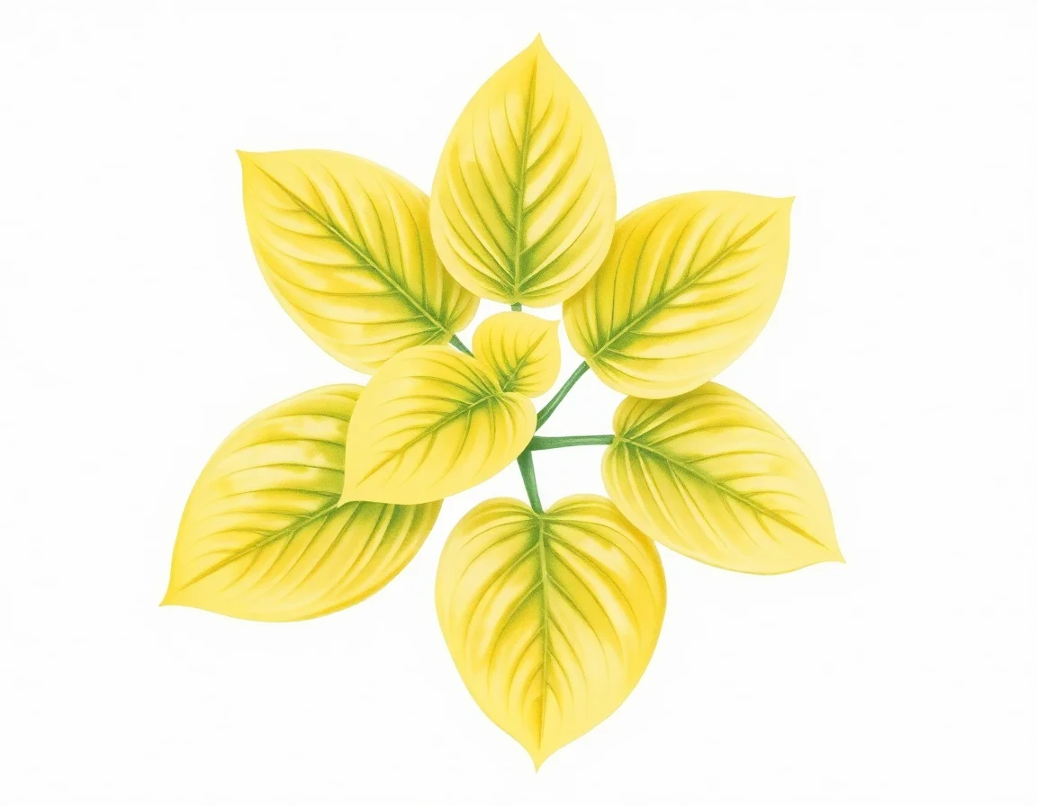 Watercolor illustration of Hosta 'Break Dance'
