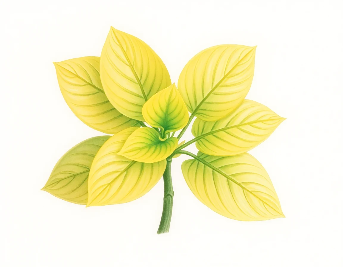 Watercolor illustration of Hosta 'Bri Sun'