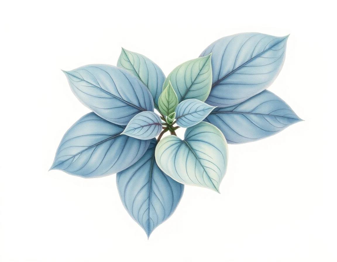 Watercolor illustration of Hosta 'Brother Ronald'