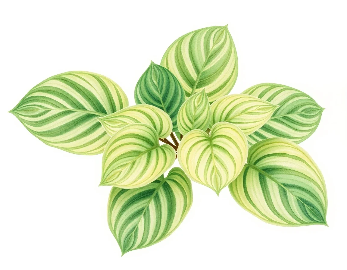 Watercolor illustration of Hosta 'Bruce'