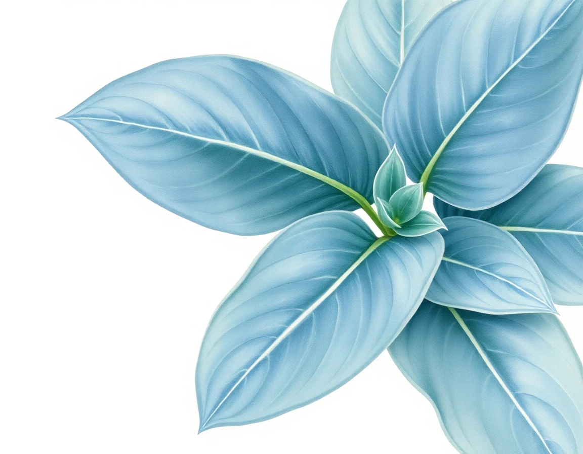 Watercolor illustration of Hosta 'Candy Kisses'