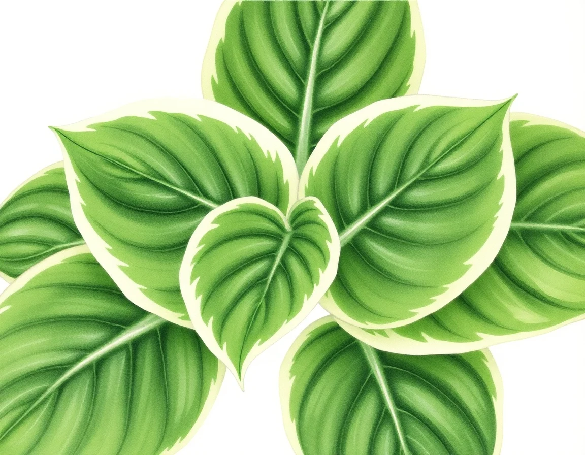 Watercolor illustration of Hosta 'Champagne for All'