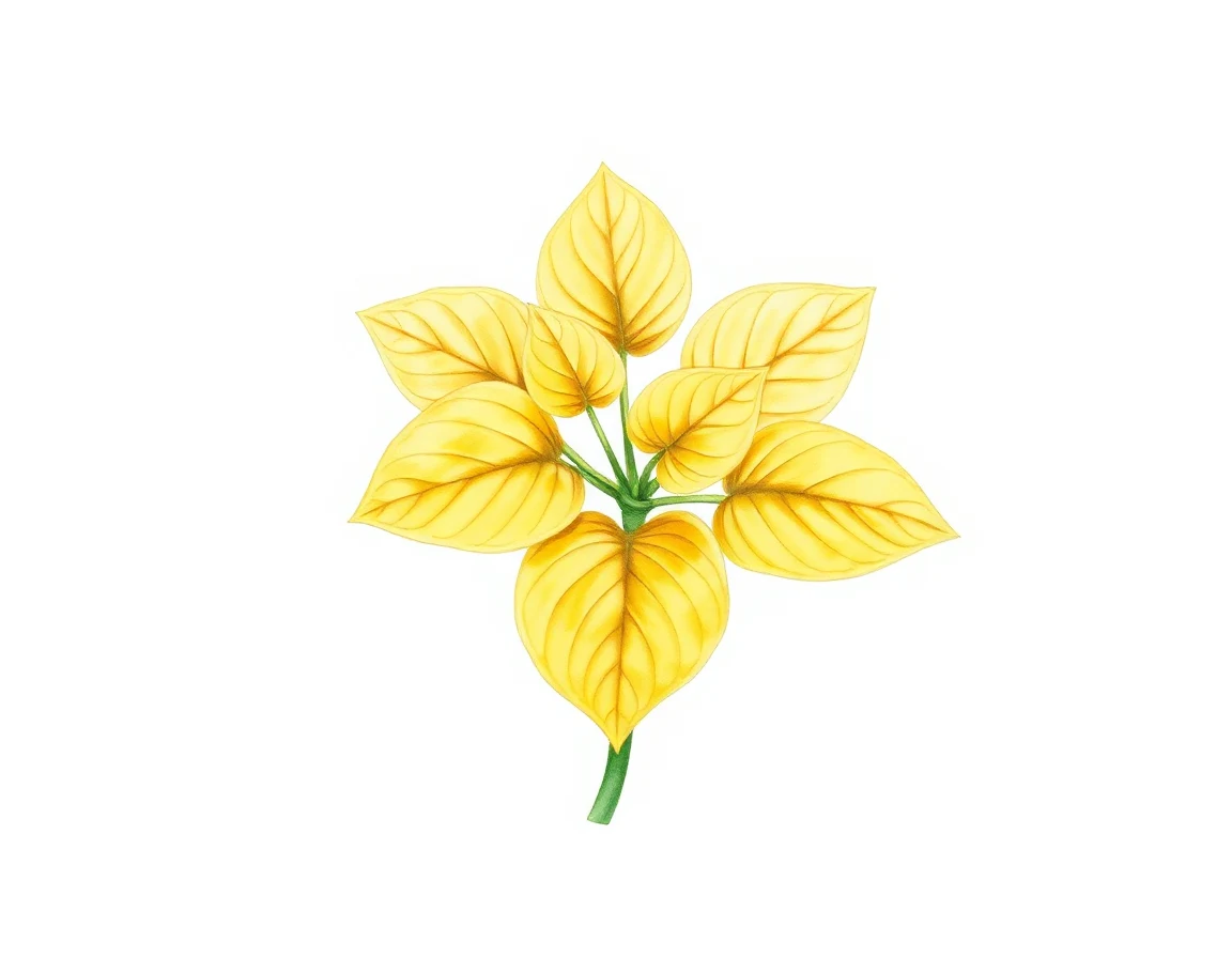 Watercolor illustration of Hosta 'Chartreuse Wiggles'