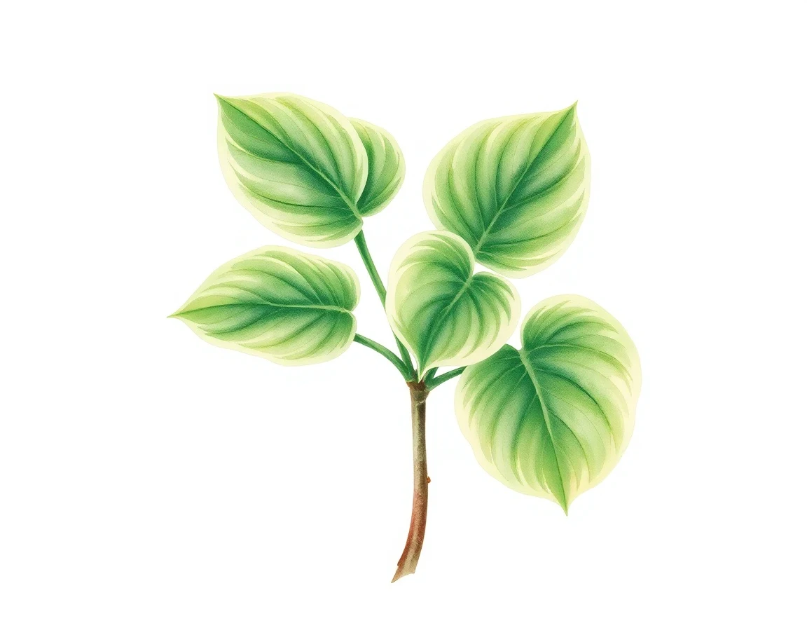 Watercolor illustration of Hosta 'Chi Town Classic'
