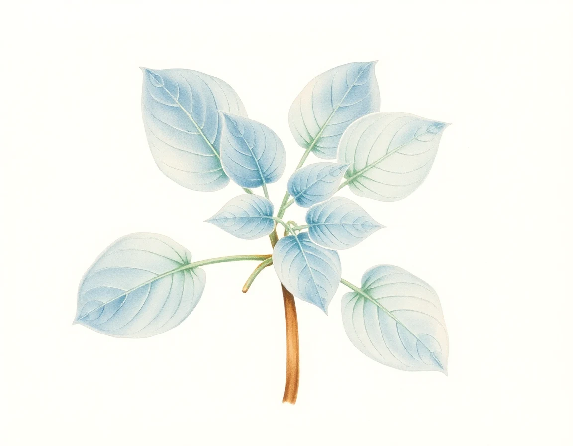 Watercolor illustration of Hosta 'Cutie'