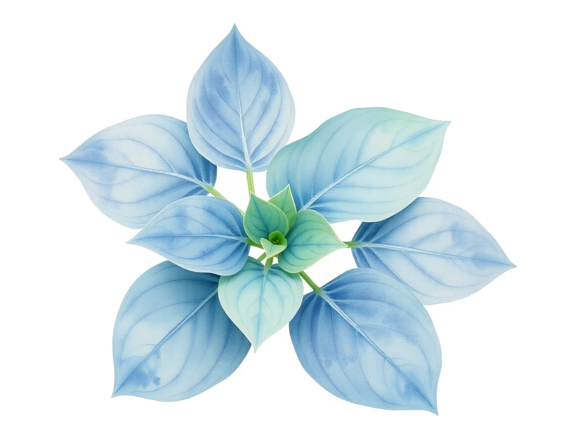 Watercolor illustration of Hosta 'Dark Ages'
