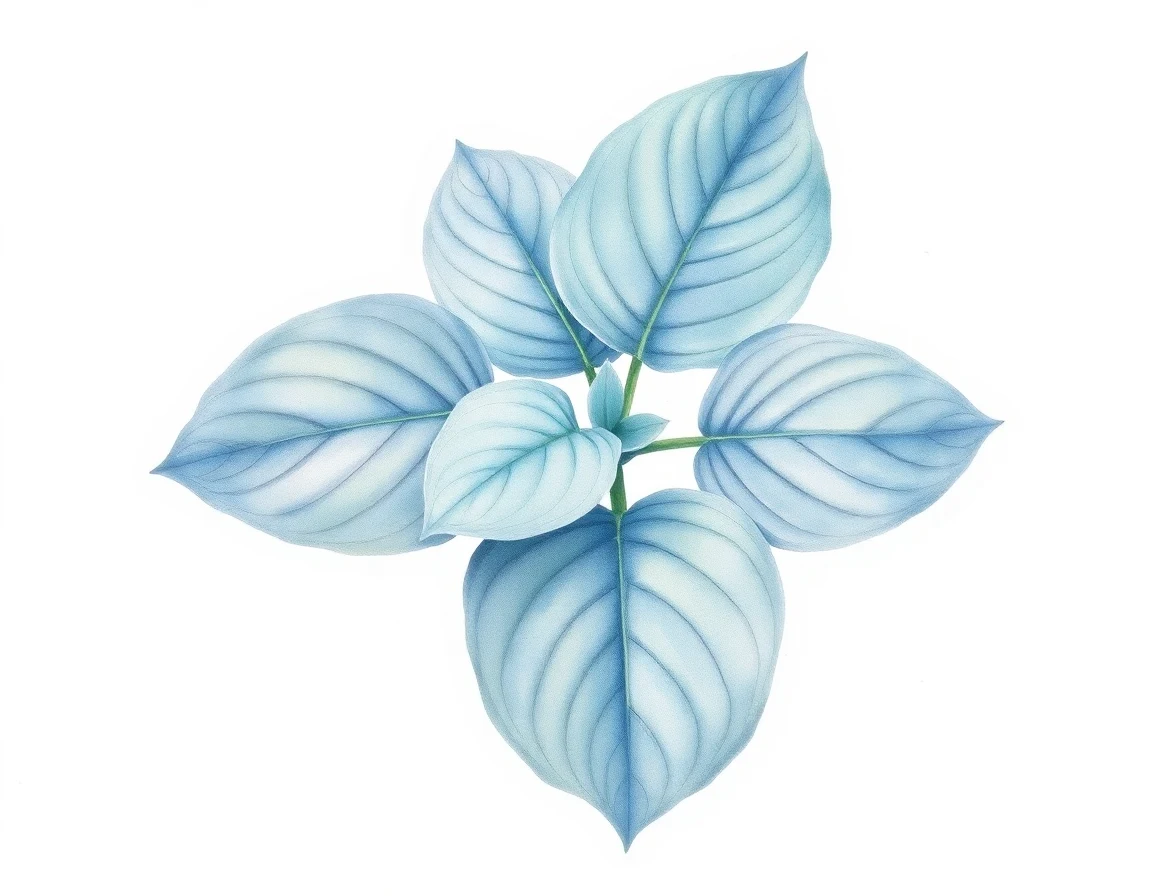Watercolor illustration of Hosta 'Deane's Dream'