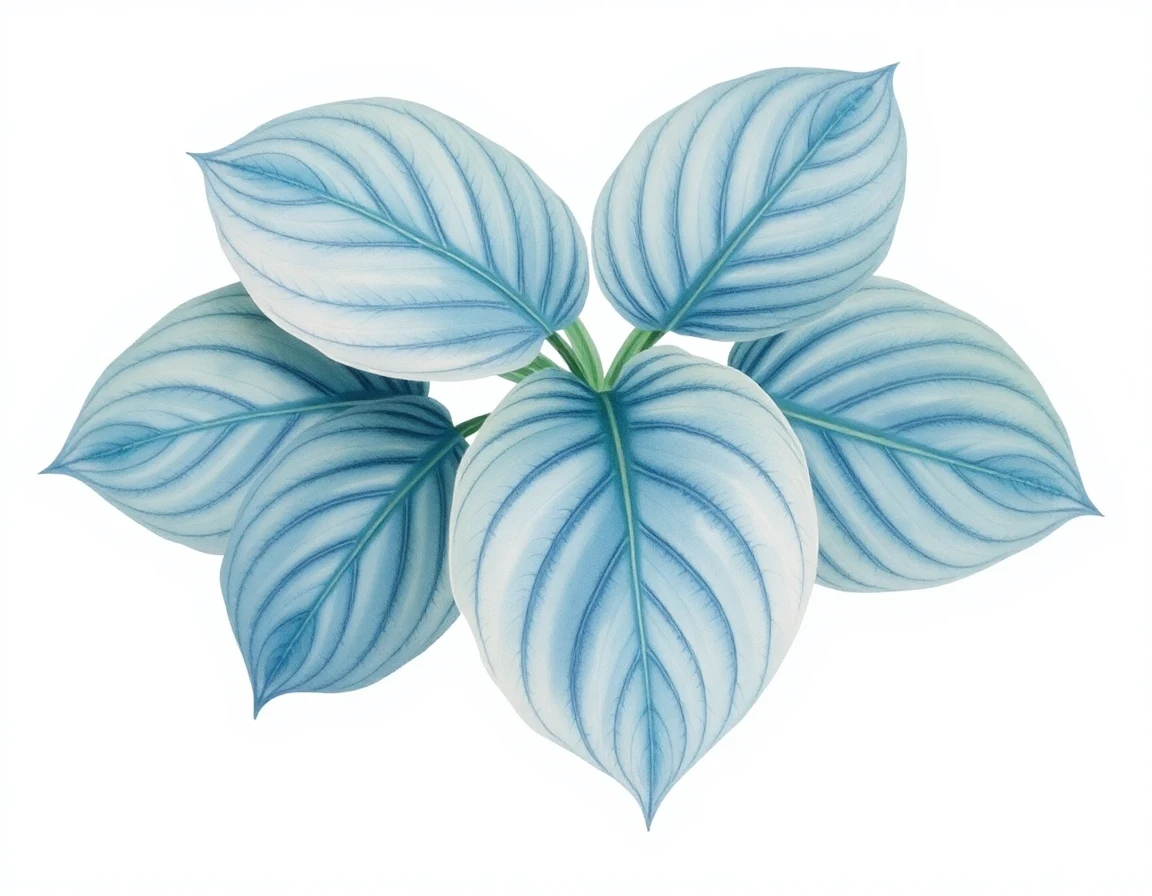 Watercolor illustration of Hosta 'Density'