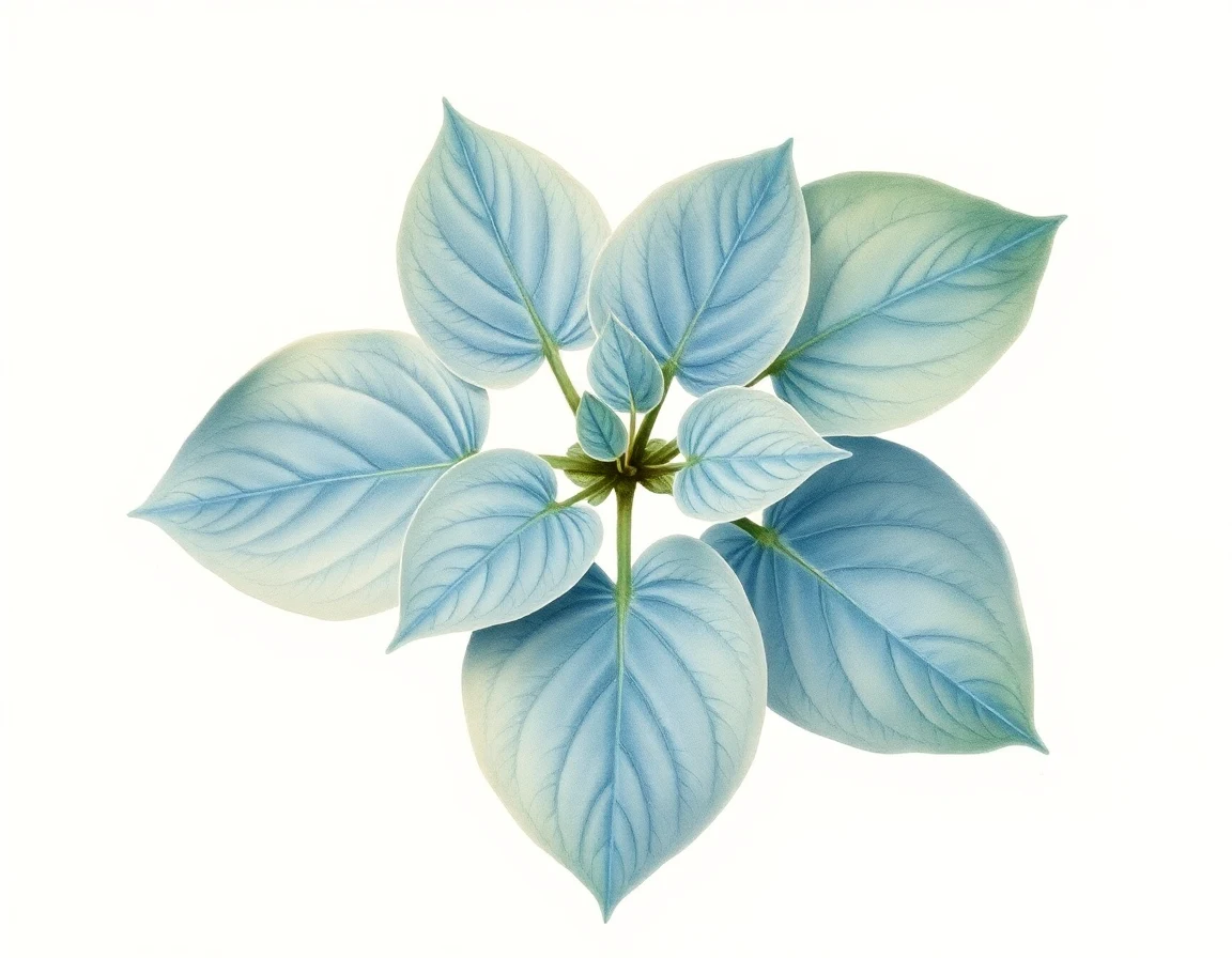 Watercolor illustration of Hosta 'Designer Genes'