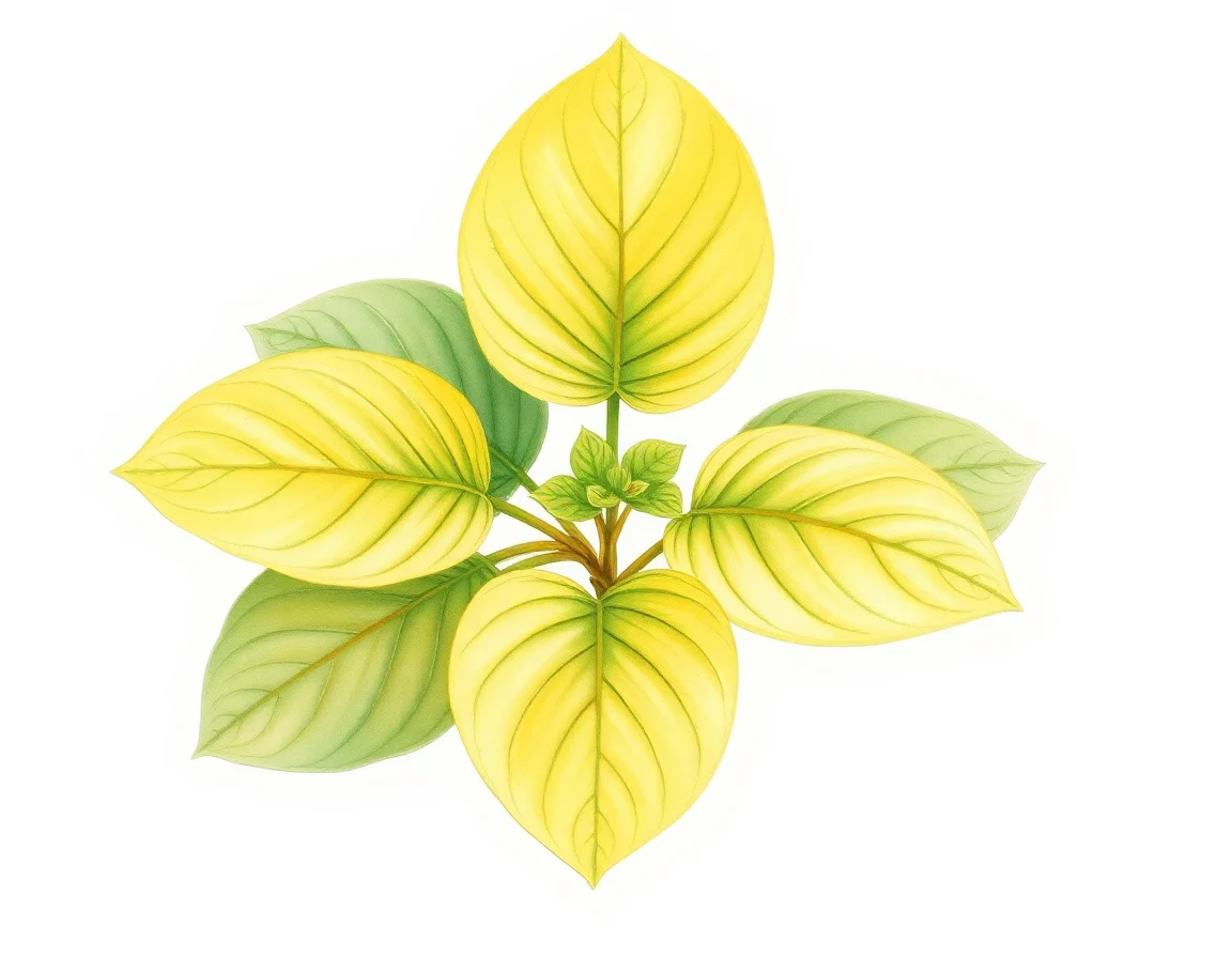 Watercolor illustration of Hosta 'Dinky Donna'