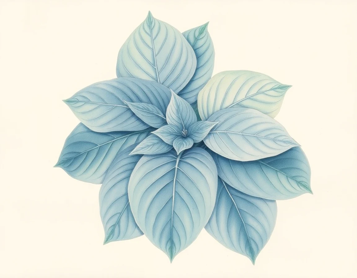 Watercolor illustration of Hosta 'Dr Topper Hagerman'